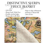 Northern Waukesha Wisconsin Sherpa Fleece Blanket Double Stitched Edges Cozy Luxury Fluffy Super Soft 430 GSM Polyester Throw Blanket