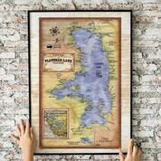 Flathead Lake,Montana Vintage map,Vintage map art,Montana vintage map,antique maps,map vintage,map art vintage,map antique,montana gift
