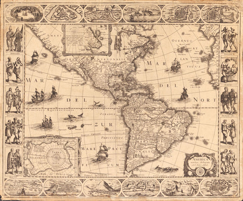 Educational Map Series Antarctic Exploration: America, noviter delineata 1622