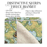 Minocqua Chain of Lakes Wisconsin Sherpa Fleece Blanket Double Stitched Edges Cozy Luxury Fluffy Super Soft 430 GSM Polyester Throw Blanket