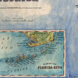 Great River Arts Historical Vintage Florida Colton Historic Map Reproduction Artwork Wall Art Print Vintage