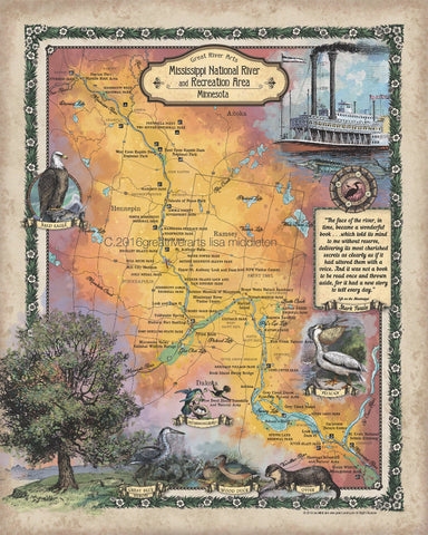Friends of the Mississippi River Custom Map- Corporate Partnership