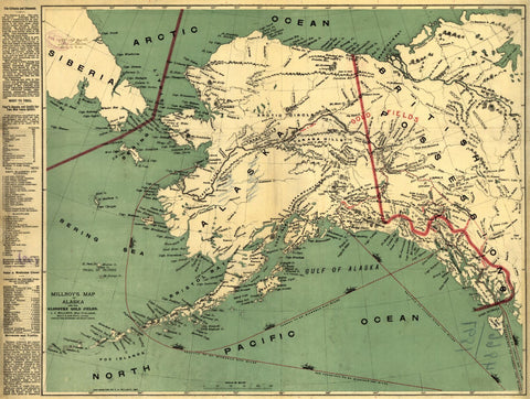 Educational Map Series: Millroy's map of Alaska and the Klondyke gold fields.