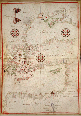 Educational Map Series: Portolan chart of the Mediterranean and Black Seas with the west coast of Spain and Portugal